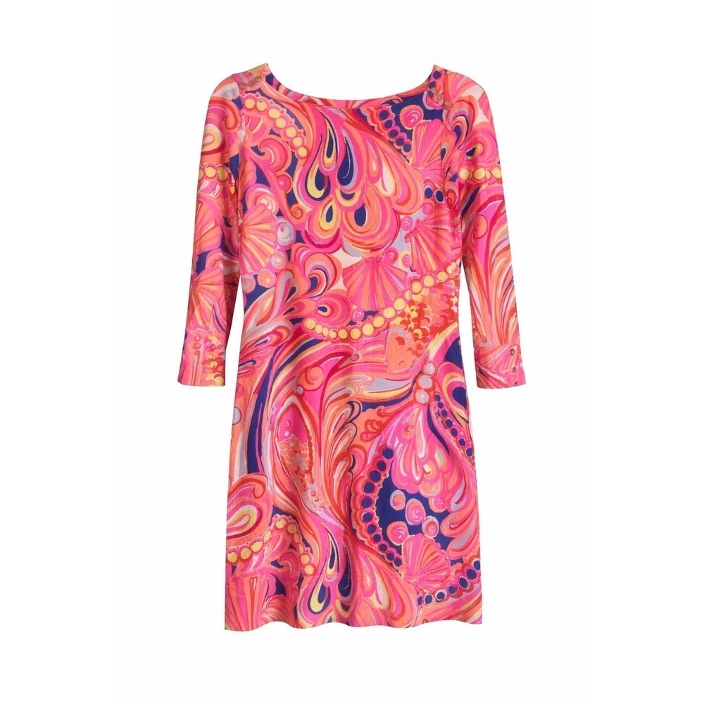 Lilly Pulitzer Sophie Multi Reef Retreat Dress XS Dopamine Resort Preppy Stretch